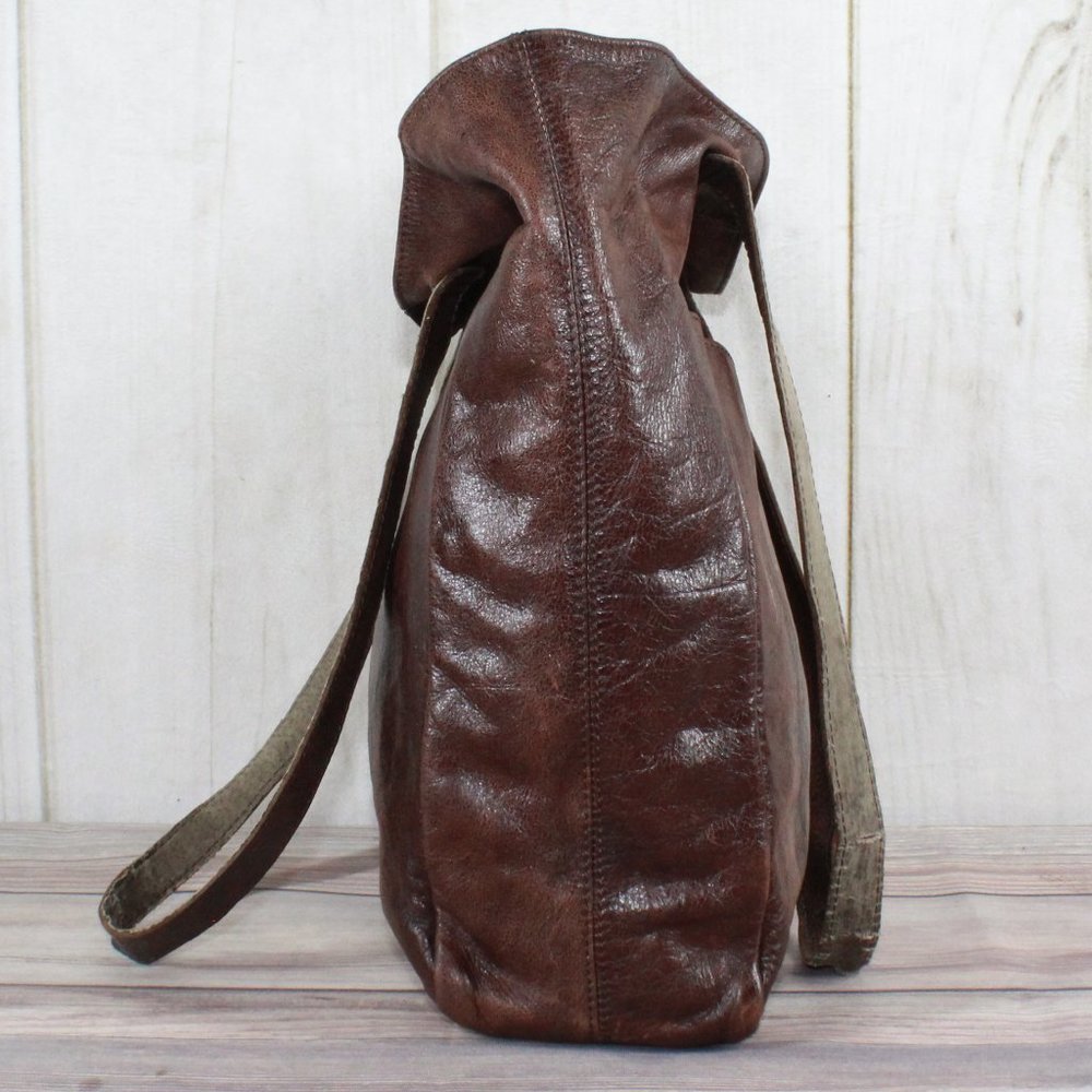 Ellington Brown Leather Double Handle Shoulder Tote Handbag Purse - Picture 2 of 12